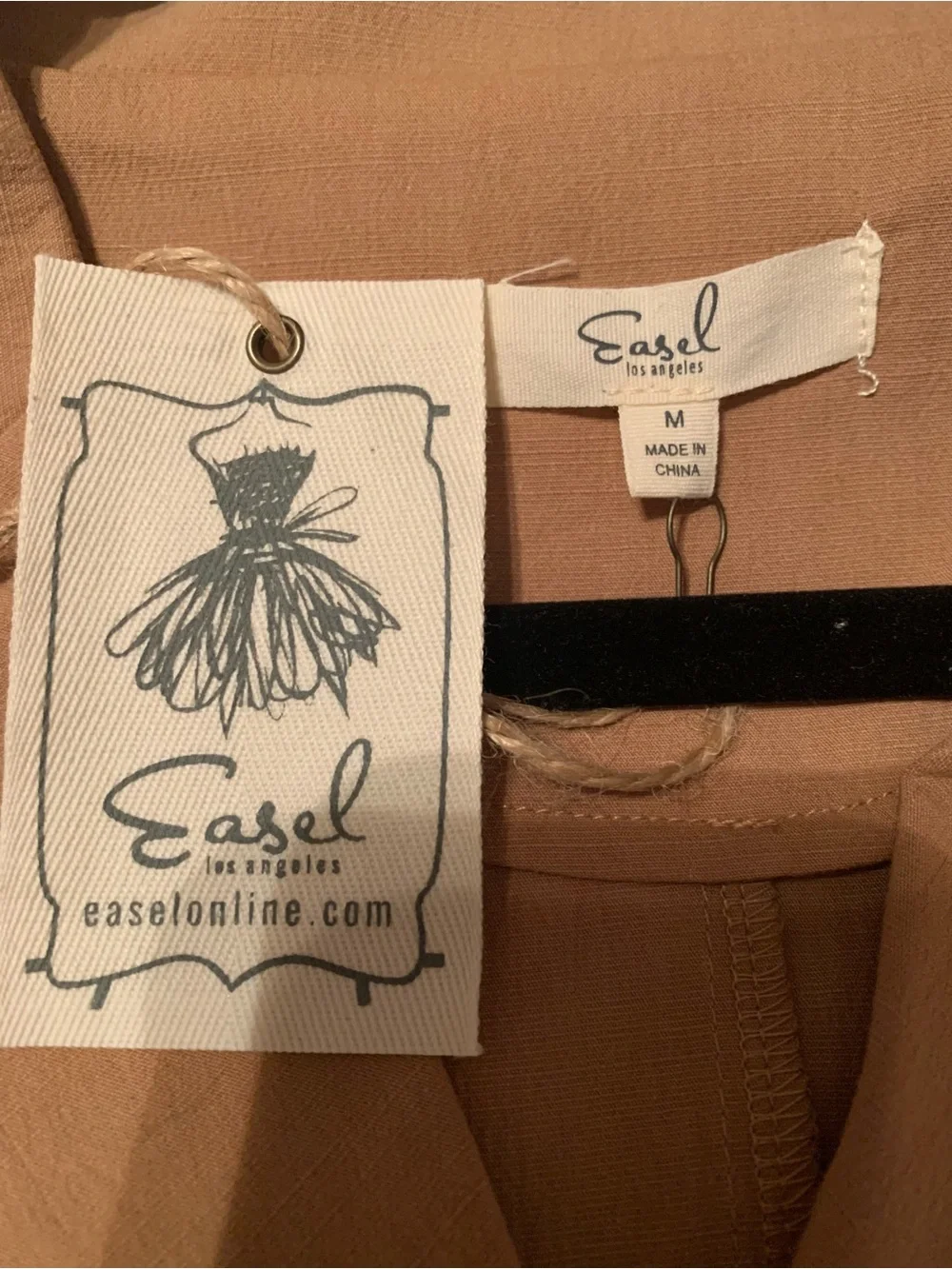 Cropped Tan Button-Front Blazer - Picture 4 of 4